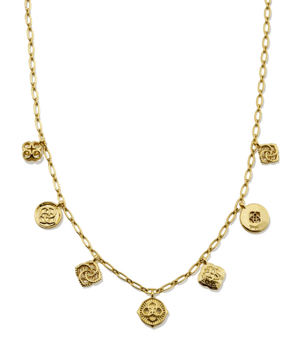 9608805656 Kendra Scott Dira Charm Necklace Gold Tone 0