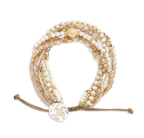 1004670133 Beaded Prayer Bracelet- Champagne 0