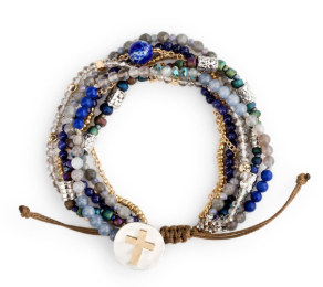 1004670036 Beaded Prayer Bracelet- Indigo 0