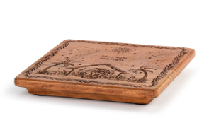2020250137 Silent Night Holy Night Etched Wood Trivet 0
