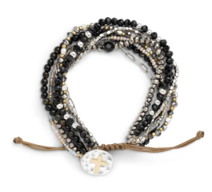 1004670131 Beaded Prayer Bracelet -Black 0