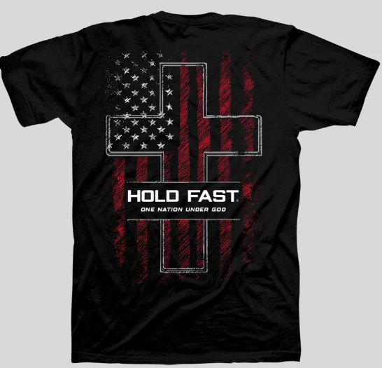 KHF5448 Kerusso Hold Fast One Nation Sketch Flag T-Shirt 0
