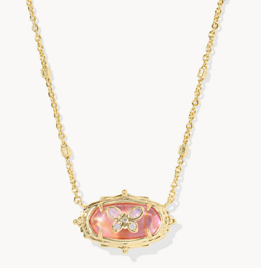 9608878698 Kendra Scott Dolly Parton Elisa Butterfly Gold Tone Lt Pink Iridescent Abalone 0