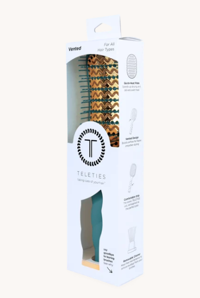 TT-VNT-005 Teleties Vented Hair Brush Teal With It 0