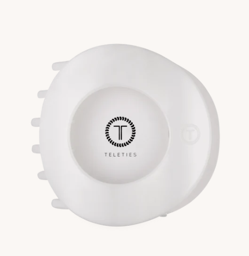 TT-FCL04-004 Teleties Coconut White Large Flat Circle Hair Clip 0