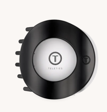 TT-FCM04-002 Teleties Jet Black Medium Flat Circle Hair Clip 0