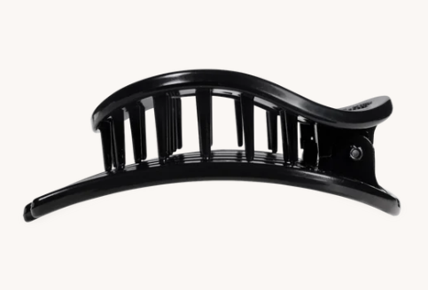 TT-FCM04-002 Teleties Jet Black Medium Flat Circle Hair Clip 0