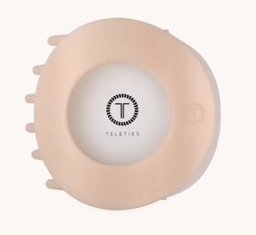 TT-FCM04-003 Teleties Almond Beige Medium Flat Circle Hair Clip 0