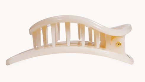 TT-FCM04-003 Teleties Almond Beige Medium Flat Circle Hair Clip 0