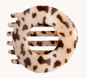 TT-FCS04-023 Teleties Blonde Tortoise Small Flat Open Circle Hair Clip 0