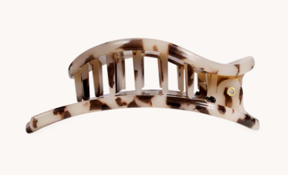 TT-FCS04-023 Teleties Blonde Tortoise Small Flat Open Circle Hair Clip 0