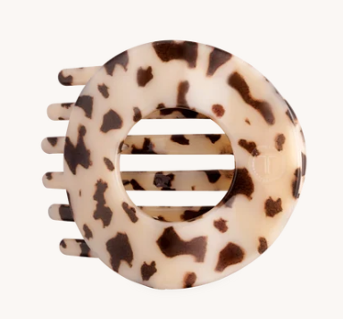 TT-FCM04-023 Teleties Blonde Tortoise Medium Flat Circle Hair Clip 0