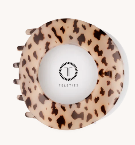 TT-FCL04-023 Teleties Blonde Tortoise Large Flat Circle Hair Clip 0