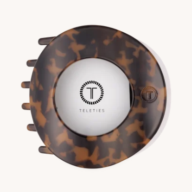 TT-FCM04-001 Teleties Tortoise Medium Flat Circle Hair Clip 0