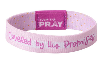 100-534 Tap to Pray Kingfolk Series Wristband - Covered By His Promises 0