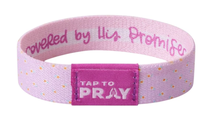 100-534 Tap to Pray Kingfolk Series Wristband - Covered By His Promises 0