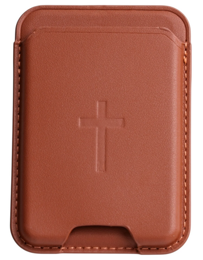 100-888 Tap to Pray Magnetic Wallet - Chestnut  0