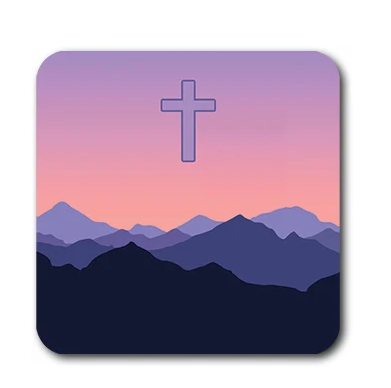 100-805 Tap to Pray Magnet - Mountain Horizon + Cross 0
