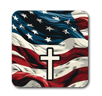 100-818 Tap to Pray Magnet - Patriot + Flag 0