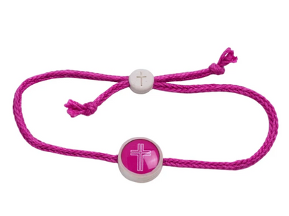 100-474 Tap to Pray Survivor Series Bracelet - Dragonfruit + Cross 0