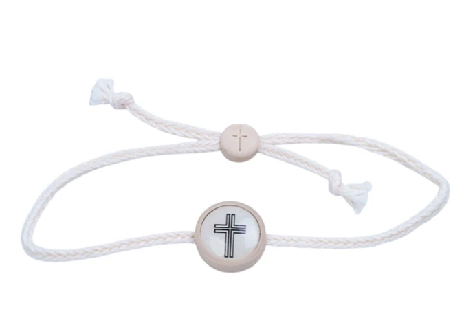 100-479 Tap to Pray Survivor Series Bracelet - Vanilla + Cross 0
