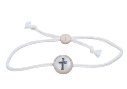 100-479 Tap to Pray Survivor Series Bracelet - Vanilla + Cross 0