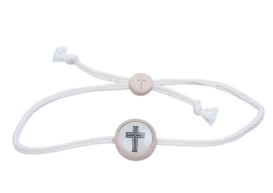 100-479 Tap to Pray Survivor Series Bracelet - Vanilla + Cross 0