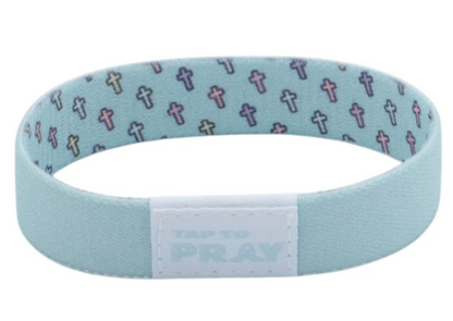 100-854 Tap to Pray Wristband - Crosses Saved By Grace 0