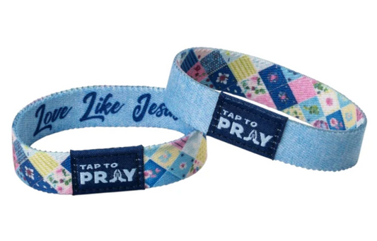 100-604 Tap to Pray Wristband Patchwork Love Like Jesus 0
