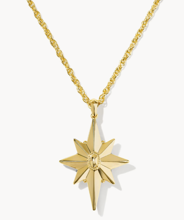 9608806819 Kendra Scott Fate Star Pendant Necklace Gold Tone Blue Lapis 0