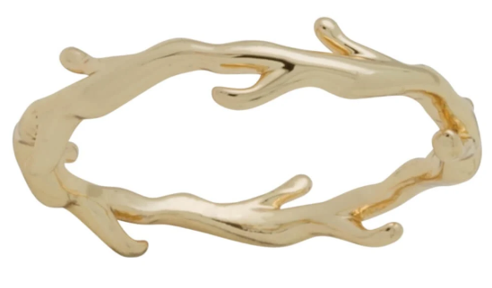 LAY-RING5/G Layers Branch Gold Tone Ring 0