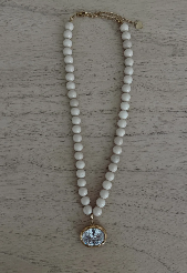 Chansutt Pearls 18k Gold Plated Stainless Steel Clear Stone Parker Necklace 0