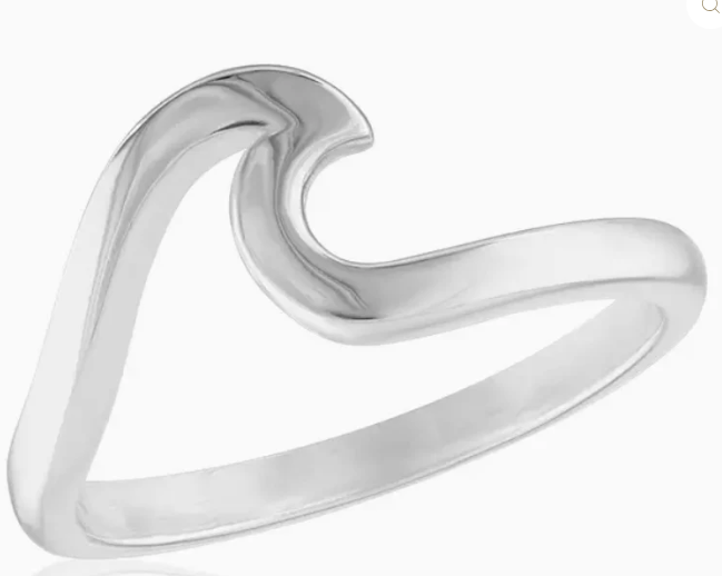 STK37 Stacks Silver Tone Wave Stack Ring 0