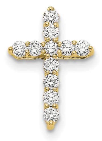 PM1000-025-0YLG 10K Yellow Gold .25CTW Lab Grown Cross Necklace 0