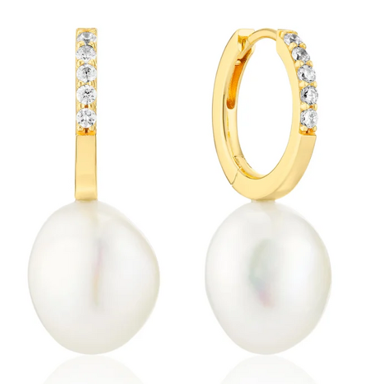 18278 Sif Jakobs 18k Gold Plated Sterling Silver CZ Padua Uno Earrings 0