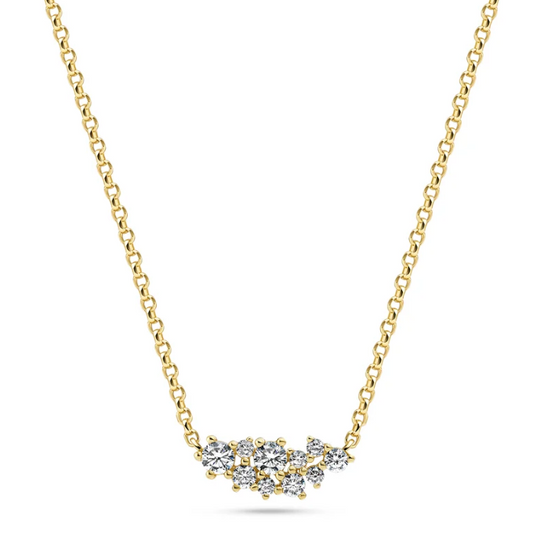 19423 Sif Jakobs 18K Gold Plated Sterling Silver CZ Cristallo Piccolo Necklace 0