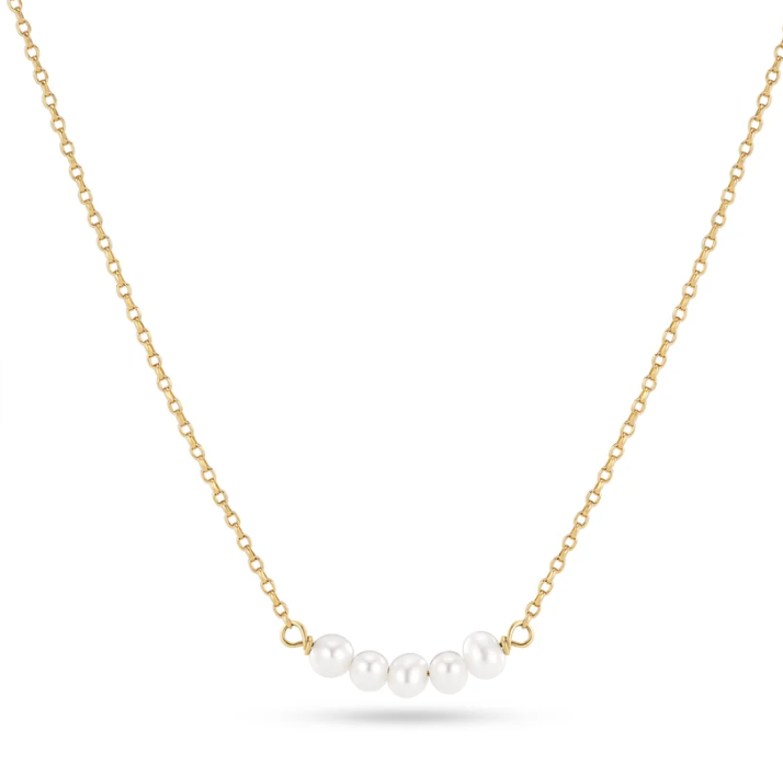 19078 Sif Jakobs 18K Gold Plated Sterling Silver Perla Cinque Necklace 0