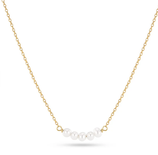 19078 Sif Jakobs 18K Gold Plated Sterling Silver Perla Cinque Necklace 0