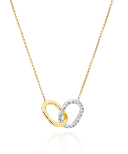 18345 Sif Jakobs 18K Gold Plated Sterling Silver CZ Capizzi Due Piccolo Necklace 0
