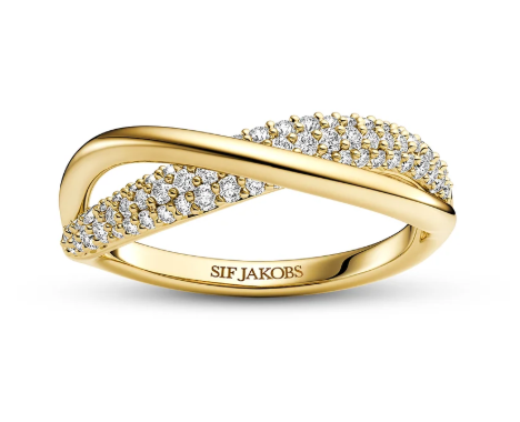 20233 Sif Jakobs 18K Gold Plated Sterling Silver Infinito Due Ring 0