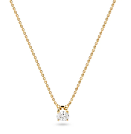 19001 Sif Jakobs 18K Gold Plated Sterling Silver CZ Ovale Necklace 0
