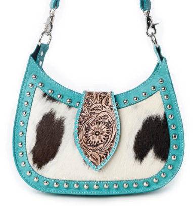S-14361 Myra Bag Santa Fe Handtooled Bag Turquoise 0