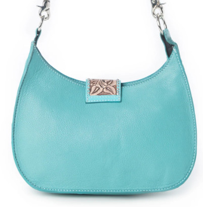 S-14361 Myra Bag Santa Fe Handtooled Bag Turquoise 0
