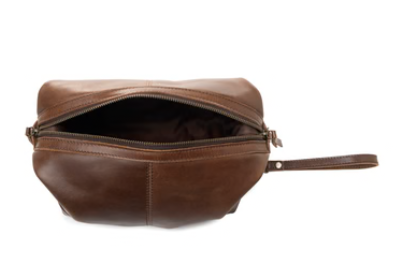 S-14610 Myra Bag Drifter Leather Shaving Kit Brown 0