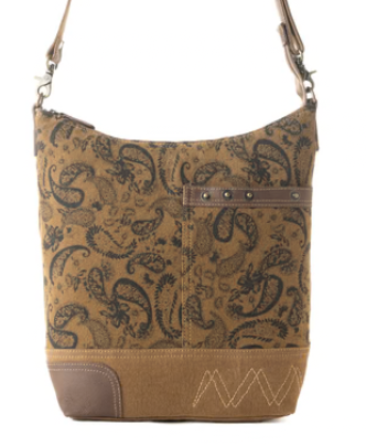 S-14879 Myra Bag Wild Paisley Canvas Concealed Carry Bag Olive 0