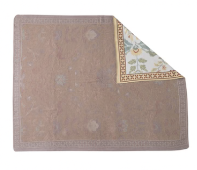 S-14701 Myra Bag Wildflower Haven Cotton Throw Garden Ivory 0