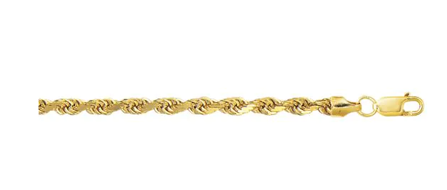 HSR130-20 RCI 14K Yellow Gold 20in 4MM Lite Rope Lobster Clasp