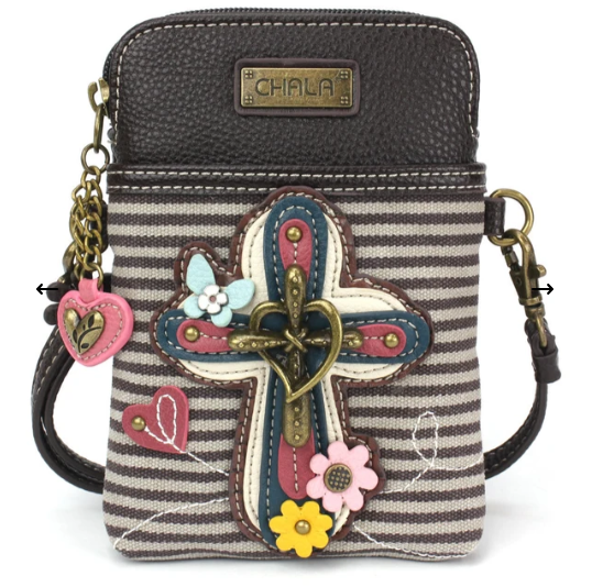 827CRB5S Chala Cellphone Xbody- Darling Cross - Gray Stripe 0