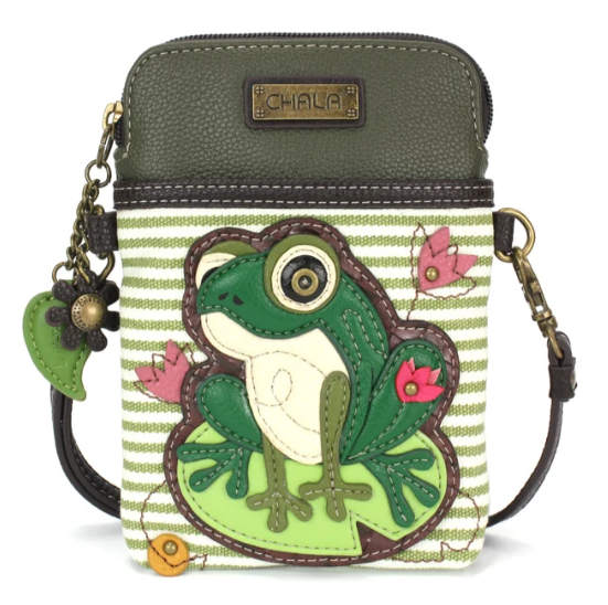 827FGA7S Chala Cellphone Xbody - Lily Frog -  Green Stripe 0