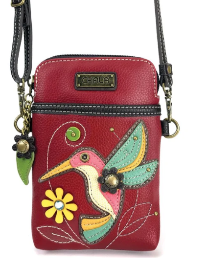 827HB9 Chala Crossbody Hummingbird- Burgundy 0